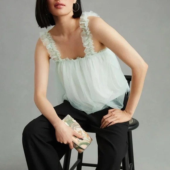 Anthropologie Tulle Top - Picture 2 of 3